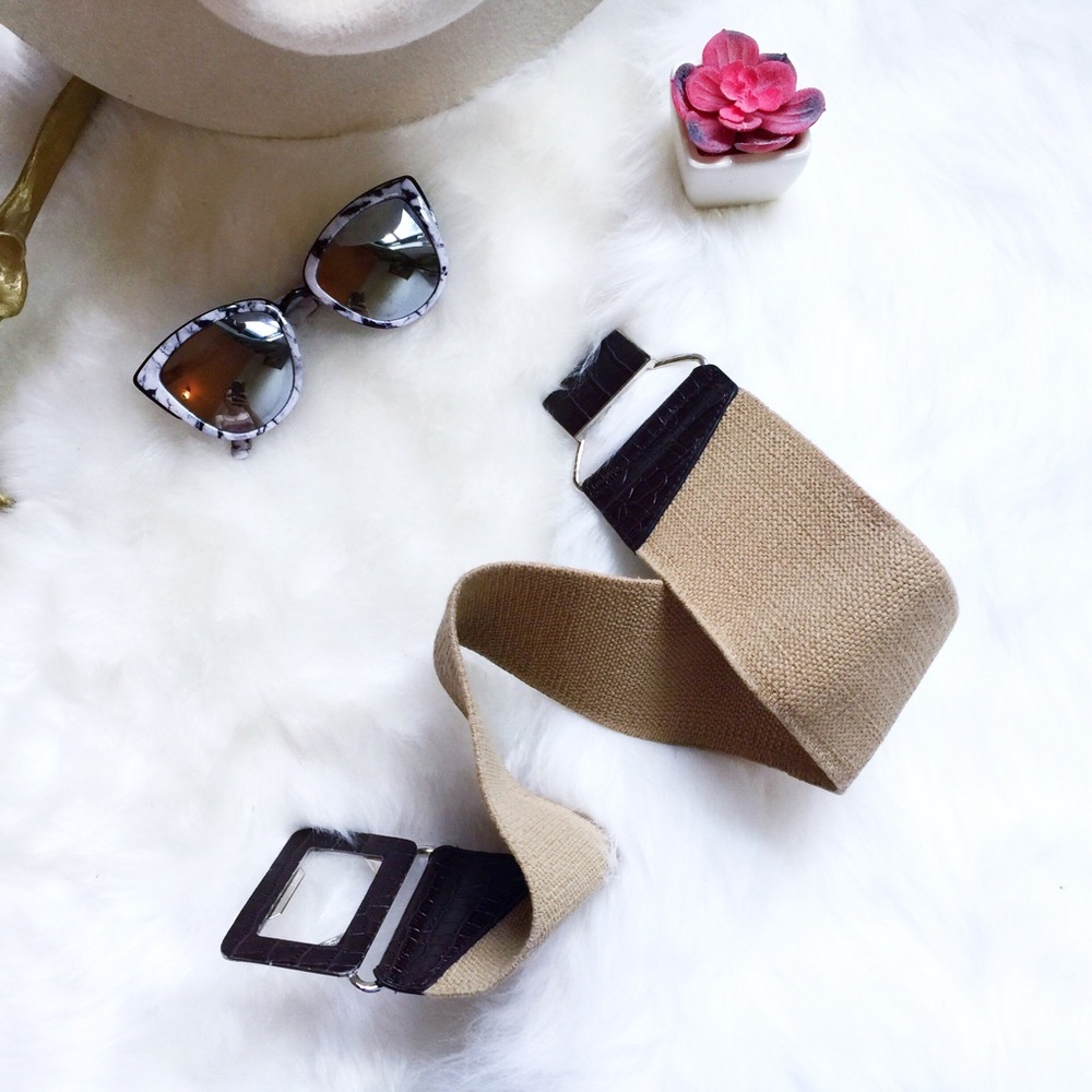 . {EILEEN FISHER} Genuine leather + cotton safari - Picture 2 of 8