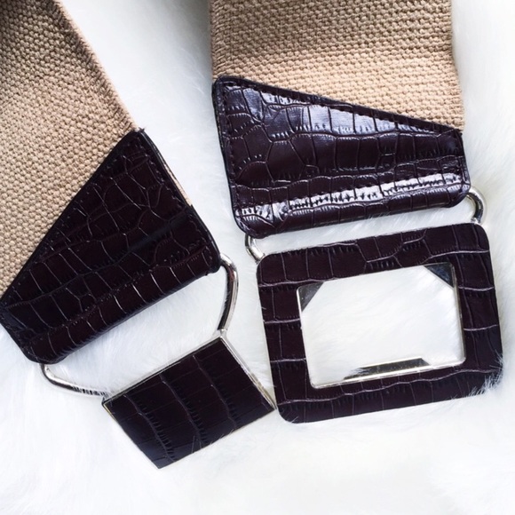 . {EILEEN FISHER} Genuine leather + cotton safari - Picture 5 of 8