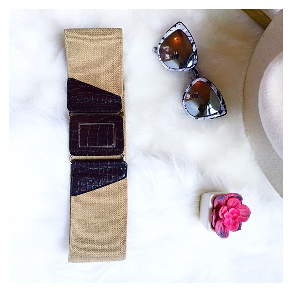 . {EILEEN FISHER} Genuine leather + cotton safari - Picture 3 of 8