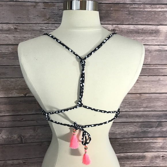 VS Bikini Top Iconic Paisley Metallic Pink Black - Picture 3 of 5