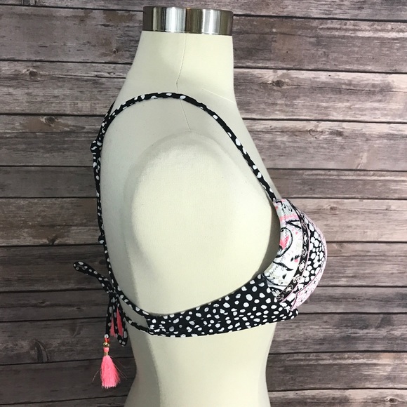 VS Bikini Top Iconic Paisley Metallic Pink Black - Picture 5 of 5