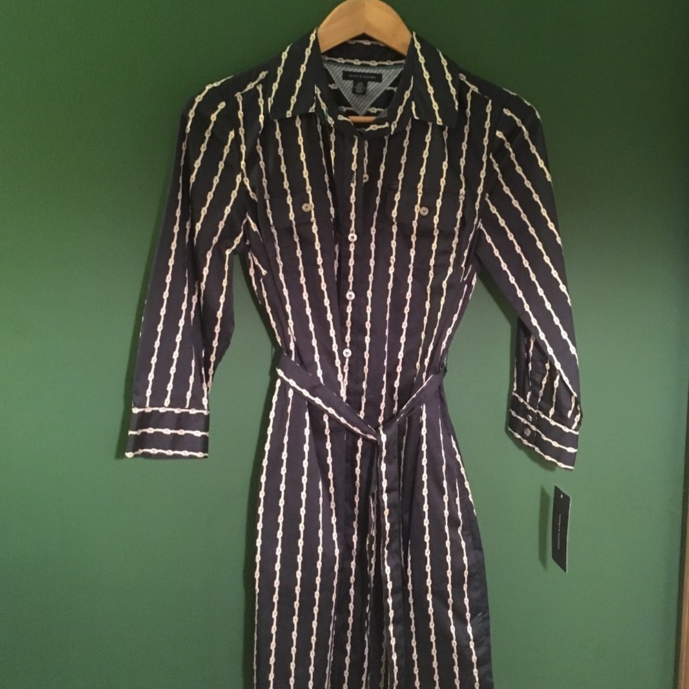 Tommy Hilfiger 📟Y2K📟 Nautical Print Shirt Dress ⭐️NWT⭐️