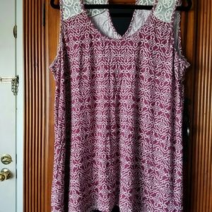 Red and white tank top