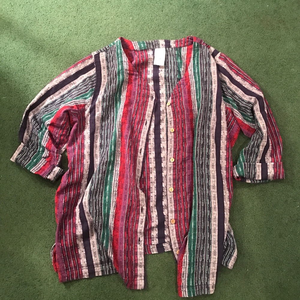 Colorful striped blouse