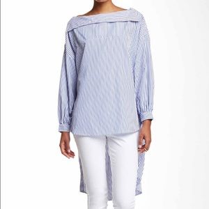 TOV Double Collar Hi-Lo Shirt