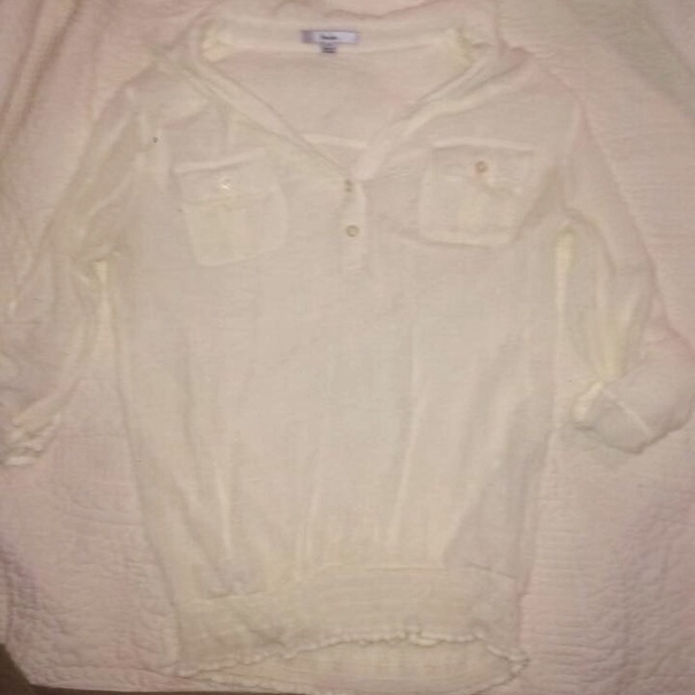 Cream 3/4 Length Blouse
