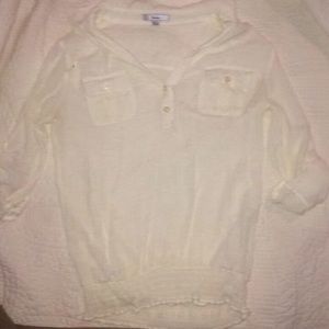 Cream 3/4 Length Blouse