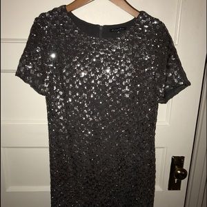 Madewell Silver sequin dress