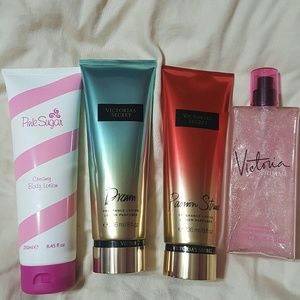 Bundle of lotions and shimmer spray