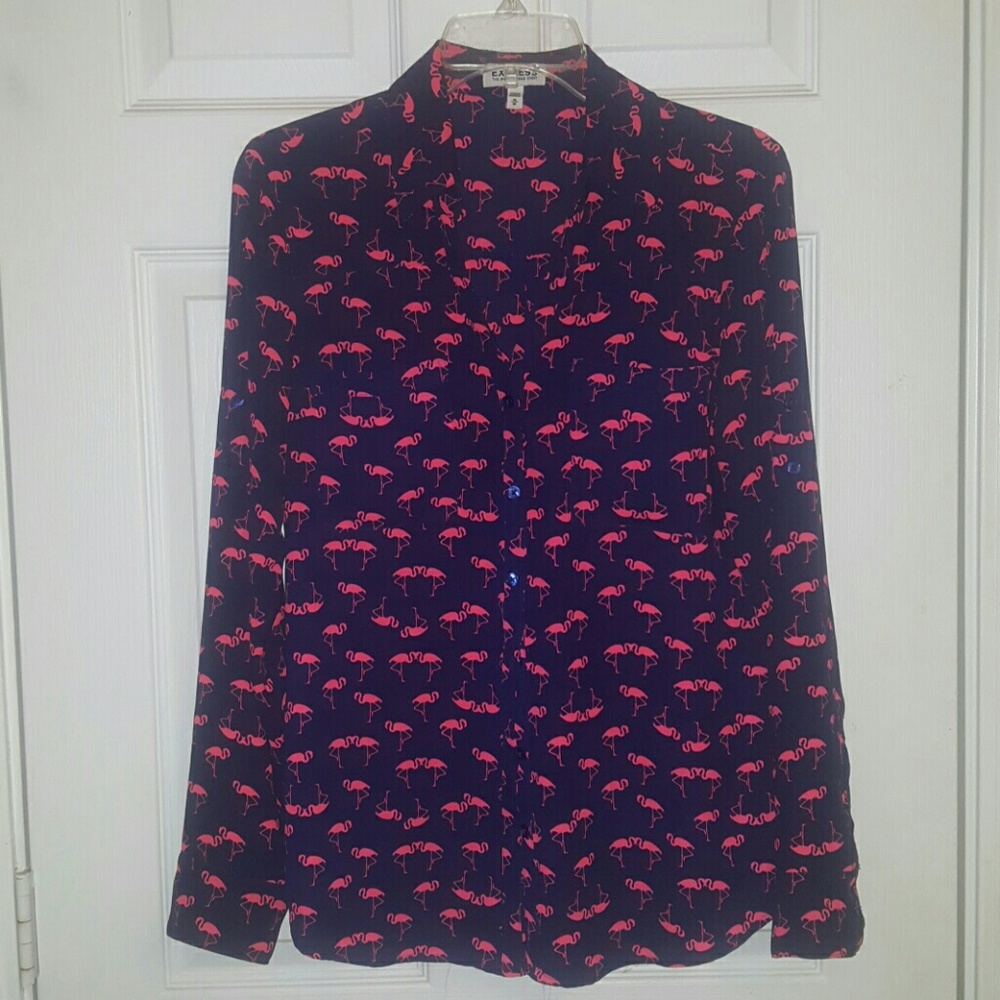 Navy Express Flamingo Portofino Shirt