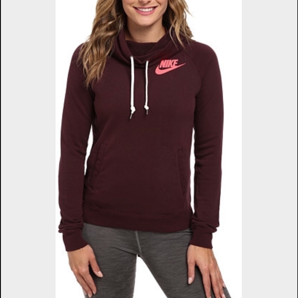 Burgundy nike hoodie