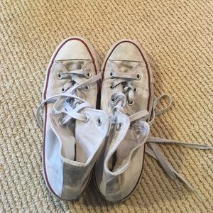 High-top white converse