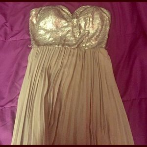 Taupe high low dress