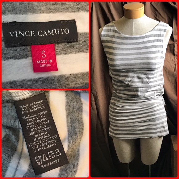 Layered stripe sleeveless shell top - Picture 2 of 5