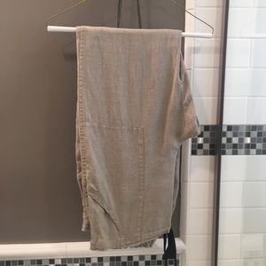 Babette red square drawstring linen pants