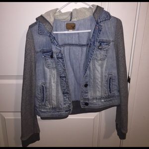 American Eagle Jean Hoodie Jacket