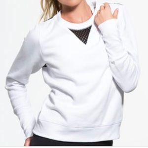 Alo Downtown Long Sleeve, White/Black, Small