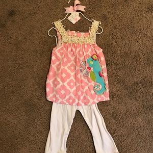 Mud pie sea horse outfit