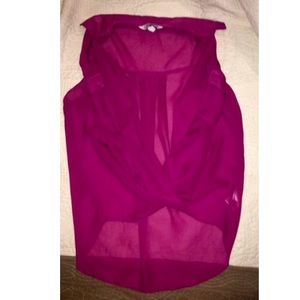Magenta Chiffon Blouse