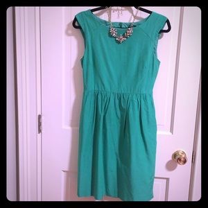 JCrew Green Boatneck Dress Size 2