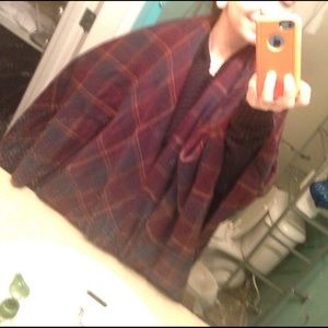 Dark plaid shawl