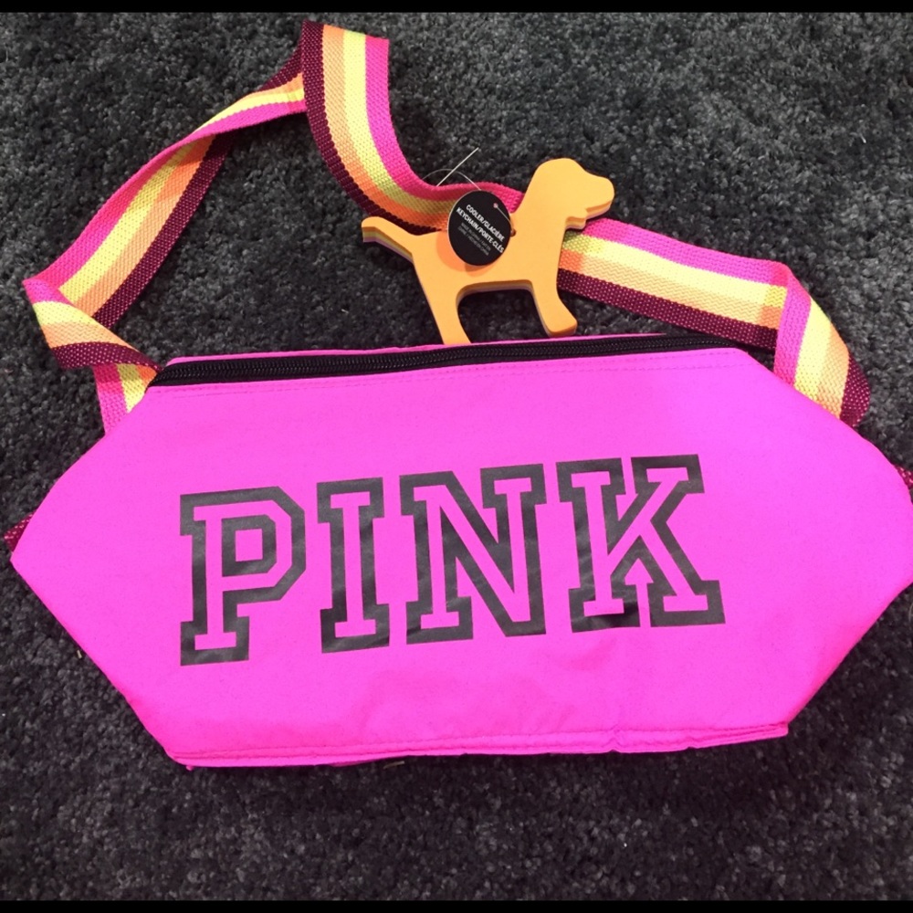 Hot Pink Cooler/Keychain Set