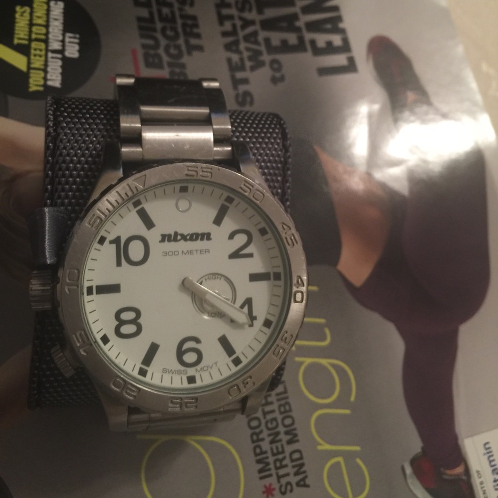 Nixon big face stainless steal watch