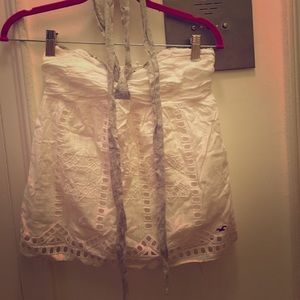 Hollister white cotton top size S