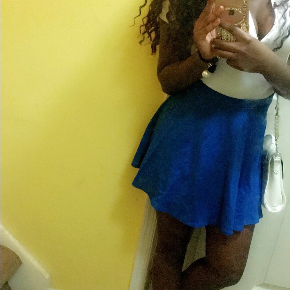 Imperial blue mini skirt from forever21
