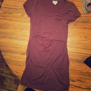 Maternity and Nursing Short Sleeve Top