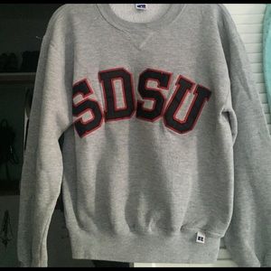 SDSU old-school crew neck sweater