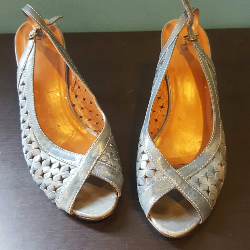 Vintage peeptoe slingbacks