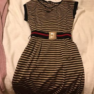 Adorable black and gold striped dress