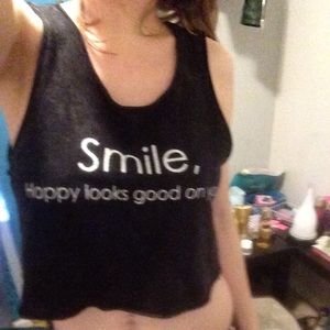 Grunge muscle crop top