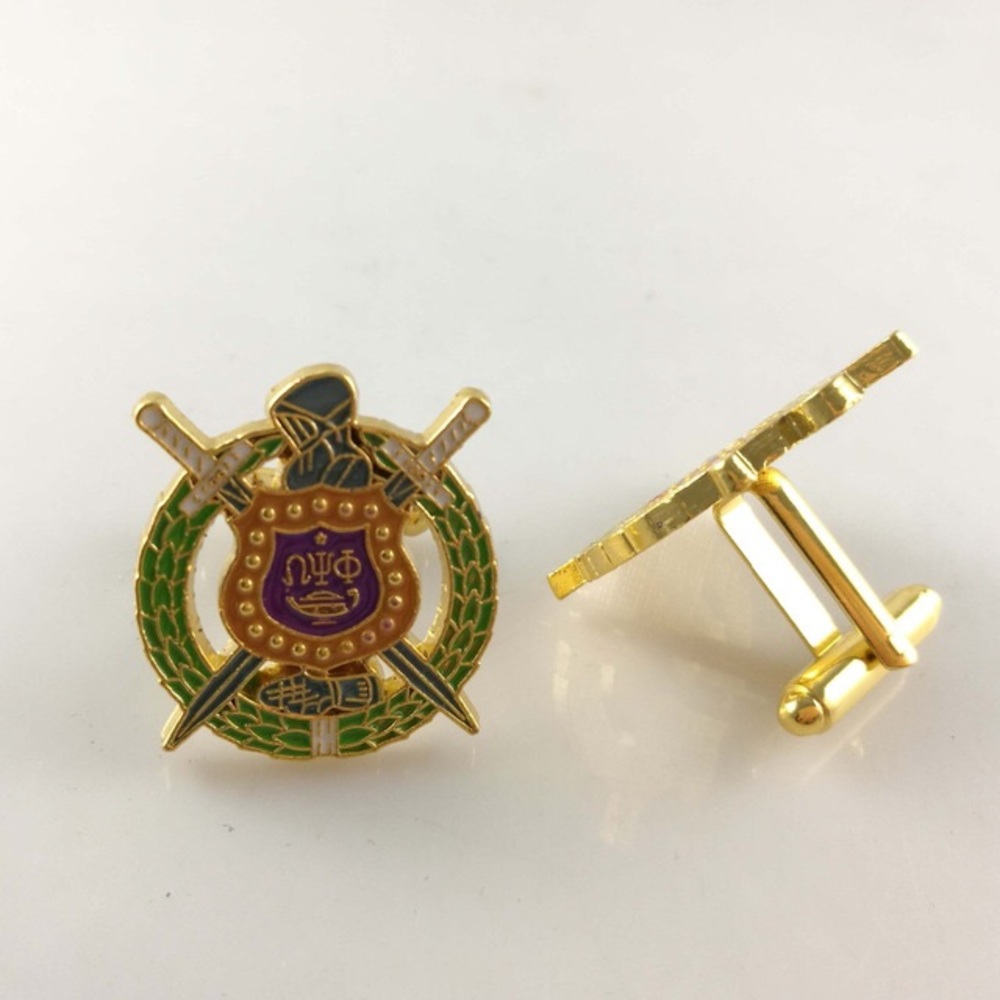 Omega Psi Phi Crest Cufflinks