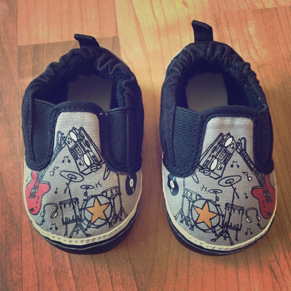 Me In Mind "Rocker" slip on baby shoes