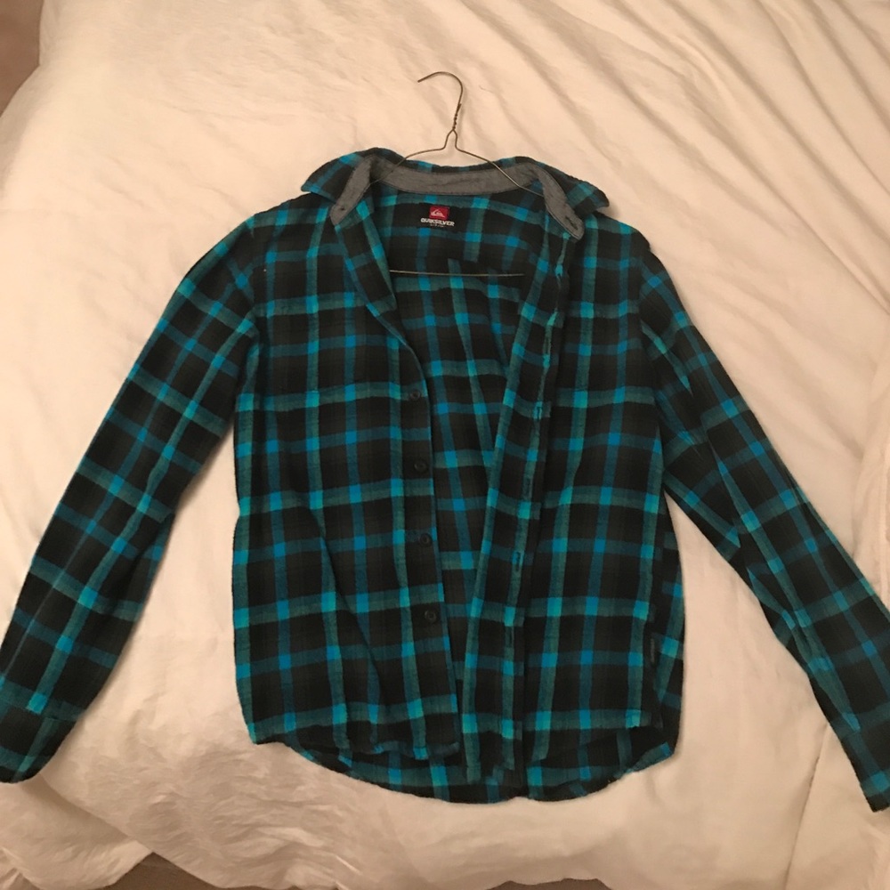 Blue and green flannel