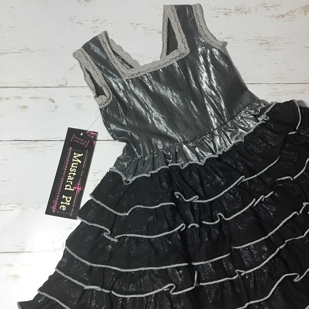 NWT Mustard pie ruffle dress