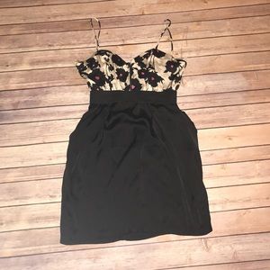 Lulu's Large gold flower blossom print dress