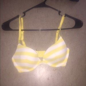 Striped bra fits like "A" cup