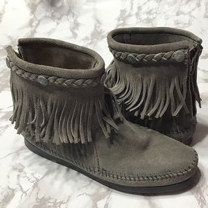 Minnetonka fringe booties