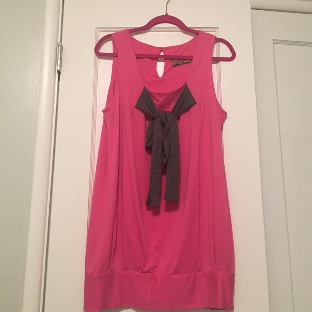 Karen Zambos bow mini dress