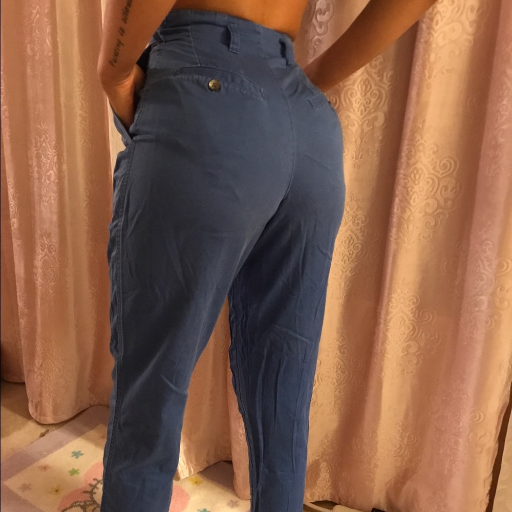 Vintage deep blue high waisted pants