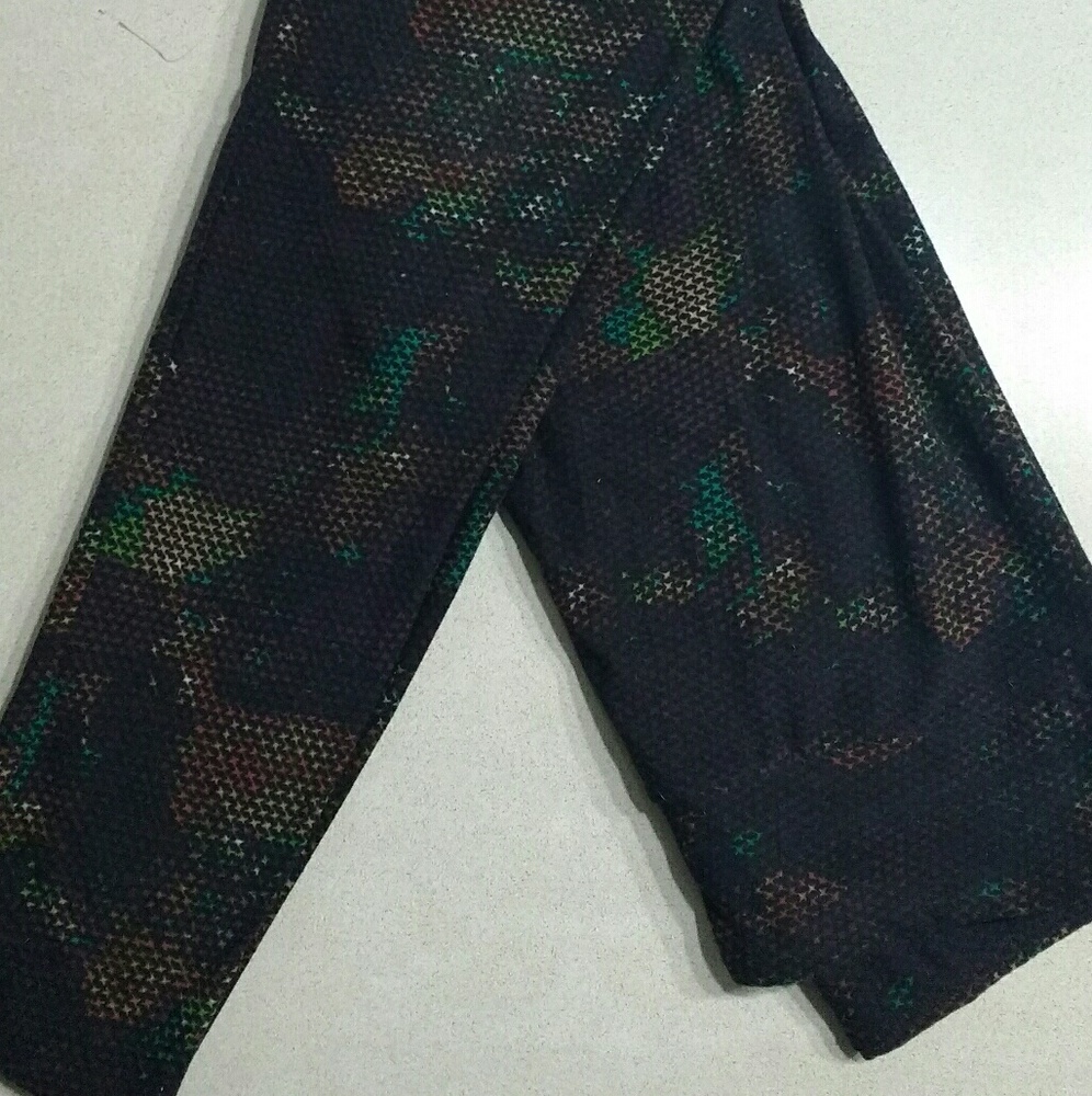 Lularoe OS Black Pixelated Deer Print