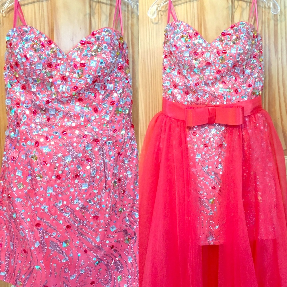 Jovani Convertible Dress W/ Detachable Tule Skirt