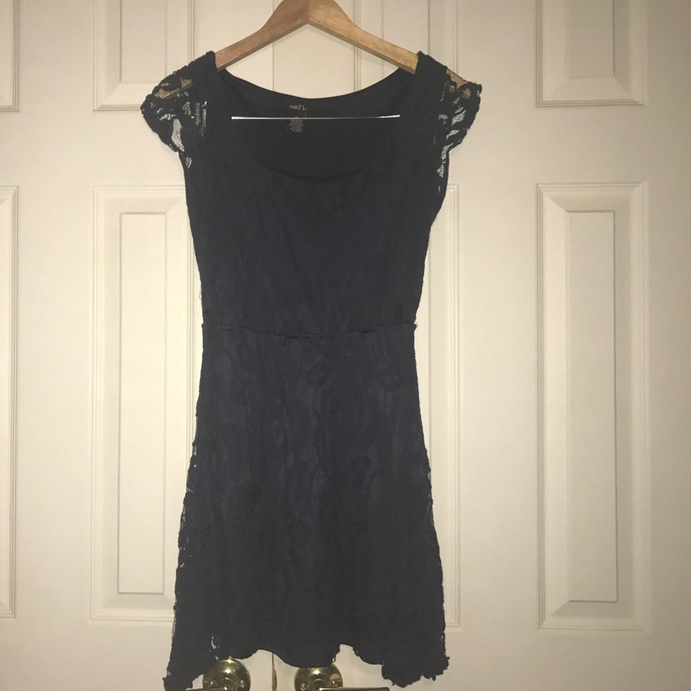 Casual Navy Blue Sundress