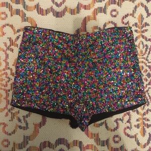 Multi Colored Sequin Shorts
