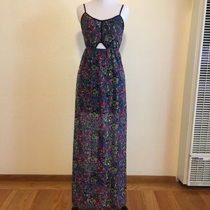 SALE! Neon Geometric Print Maxi Dress