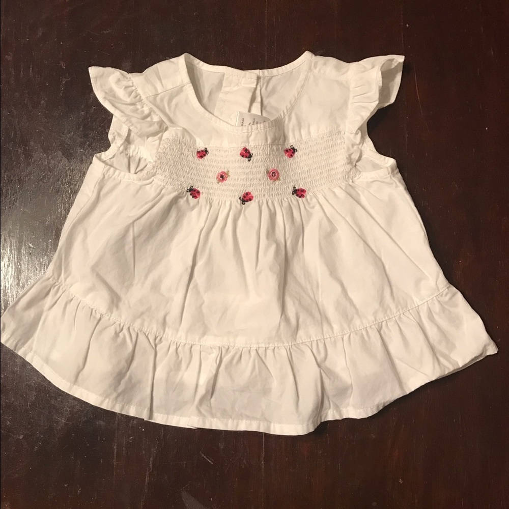 Gymboree White Ladybug Shirt