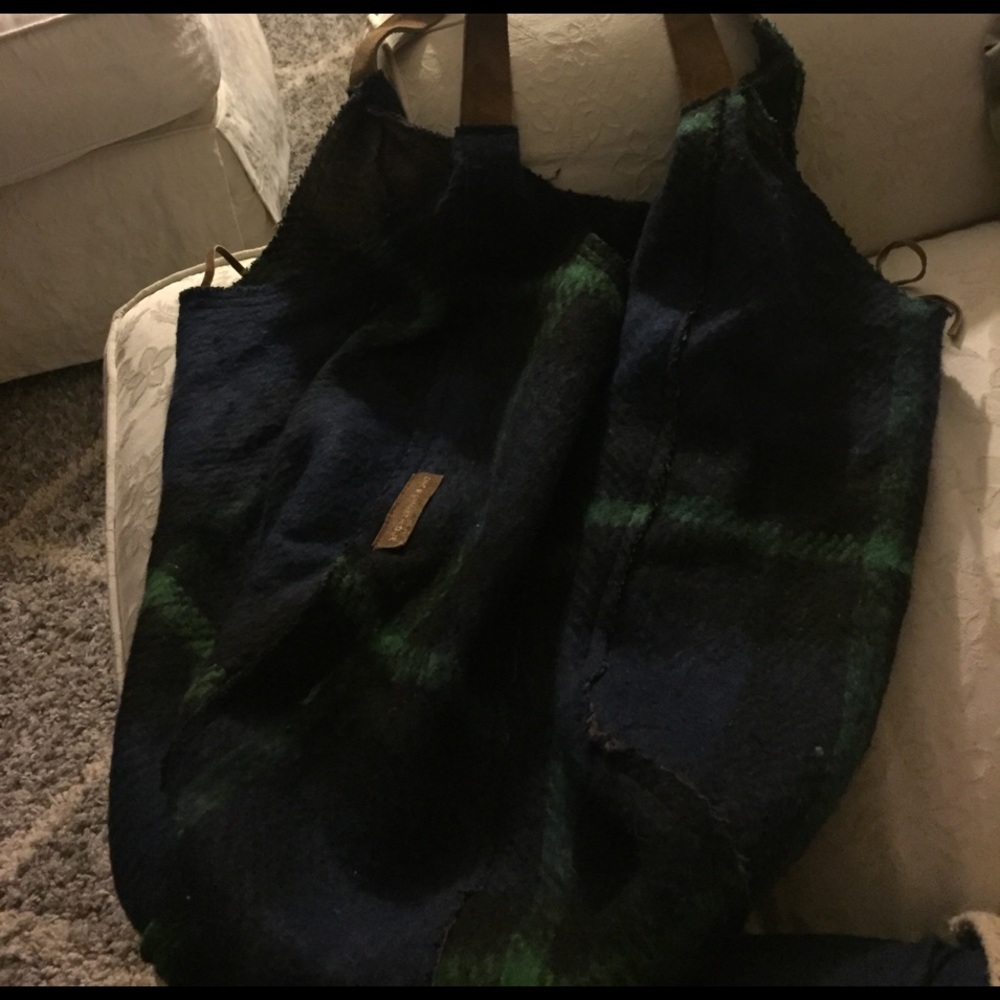 Large bag - plaid wool